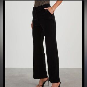 Vici Collection Claudia Velvet Trousers in Black Medium New!